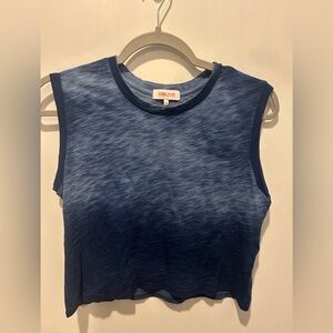 New Goldie Sunrise Crop Tank in Blue - Size Small - 100% Pima Cotton